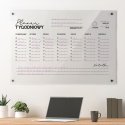 Przezroczysty kalendarz tygodniowy