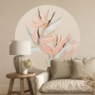Tapeta w kształcie koła - Pastel Strelitzia Tapeta w kształcie koła - Pastel Strelitzia