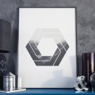 Plakat w ramie - Geometric Swirl Plakat w ramie - Geometric Swirl