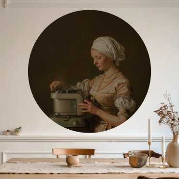 modern housewife tapeta okrągła