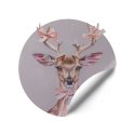 tapeta okrągła do pokoju dziewczynki lady deer