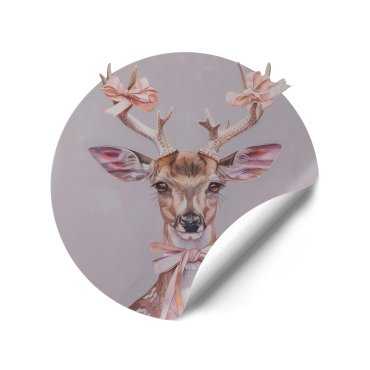 lady deer tapeta okrągła