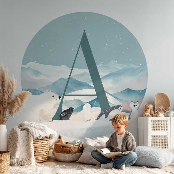 tapeta okrągła personalizowana polar letter tapeta okrągła personalizowana polar letter