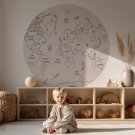 tapeta okrągła minimalist world map tapeta okrągła minimalist world map