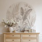 tapeta okrągła w boho liście tapeta okrągła w boho liście