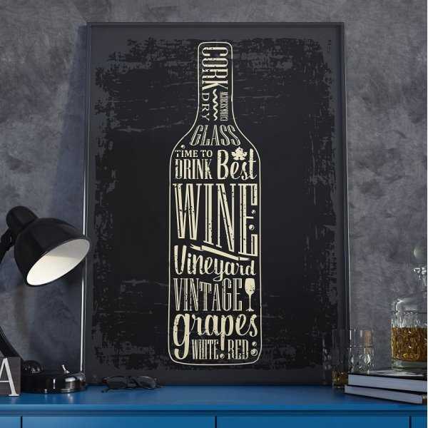 Plakat w ramie - Retro Wine Plakat w ramie - Retro Wine