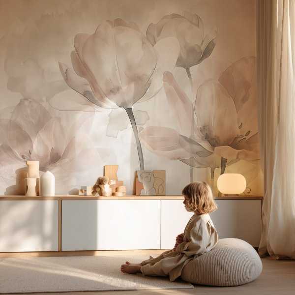 tapeta airy tulips