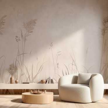 tapeta ścienna pale grasses
