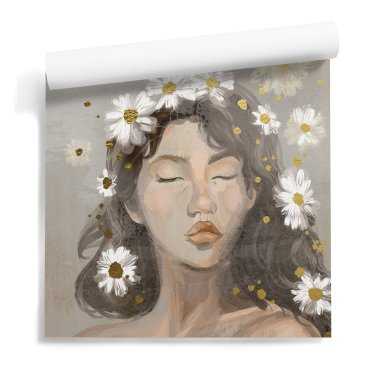 Tapeta złota portret kobiety