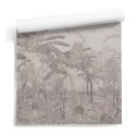 tapeta na ścianę gray tropics