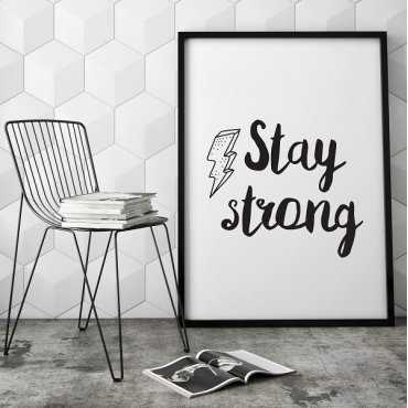 Stay strong - Plakat typograficzny