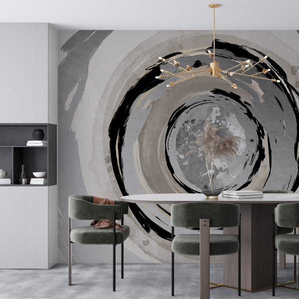 Srebrna Tapeta - ABSTRACT HALO