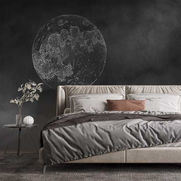 Srebrna Tapeta - LUNAR GLOW