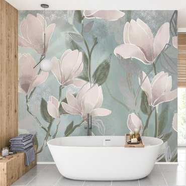 Srebrna Tapeta - MAGNOLIA GLINT