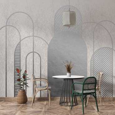 Srebrna Tapeta - METALLIC GEOMETRY