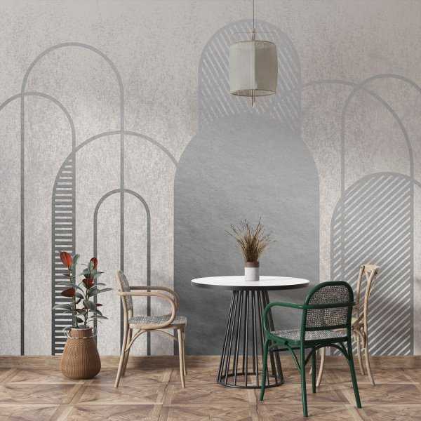 Srebrna Tapeta - METALLIC GEOMETRY