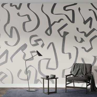 Srebrna Tapeta - SHINING DOODLES