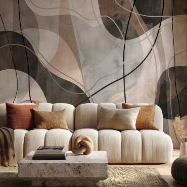 tapeta w srebrne linie