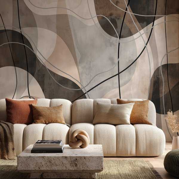 tapeta w srebrne linie