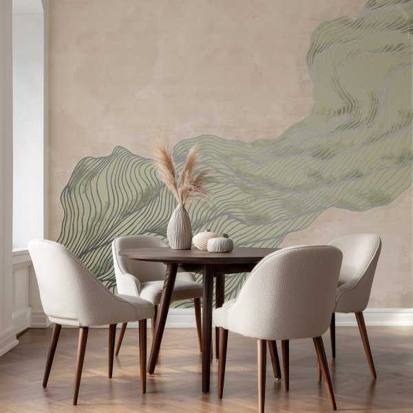 srebrna tapeta z motywem fali