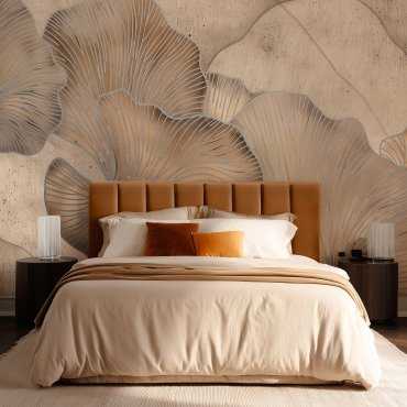 srebrna tapeta desert petals