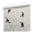 tapeta z małpami wśród liści