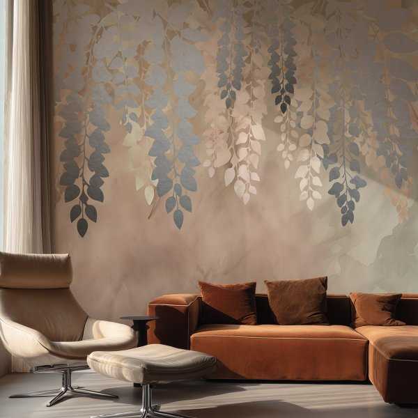 srebrna tapeta whispering wisteria