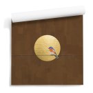 tapeta ze złotem i ptakiem