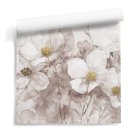 tapeta w akwarelowe kwiaty ze złotym środkiem