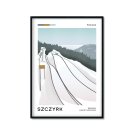Plakat ze skocznią narciarską