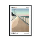 Plakat z nadmorskim kurortem