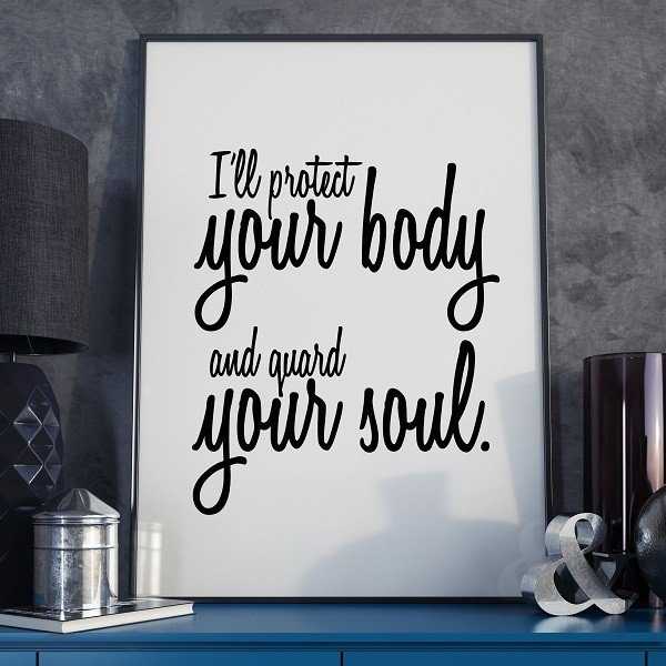 I'll protect your body and guard your soul - Plakat typograficzny I'll protect your body and guard your soul - Plakat typograficzny