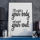 I'll protect your body and guard your soul - Plakat typograficzny I'll protect your body and guard your soul - Plakat typograficzny