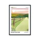 Plakat z sielskim pejzażem