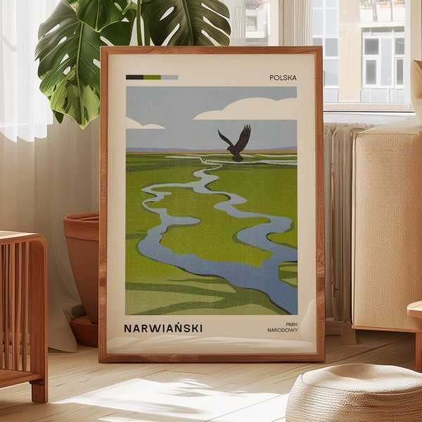 Plakat turystyczny - Narwiański Park Narodowy