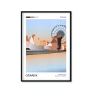 Plakat z nadmorskim kurortem