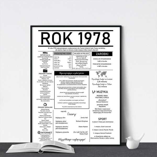 plakat w ramie rok 1978