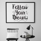 Follow your dreams - Plakat skandynawski