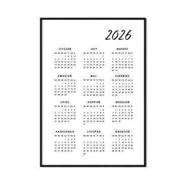 kalendarz na rok 2026