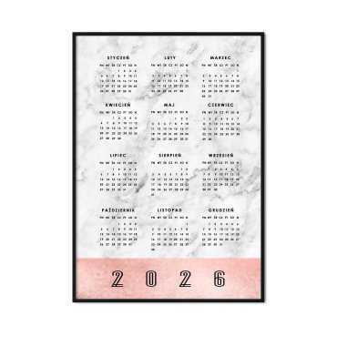 kalendarz 2025 rose gold