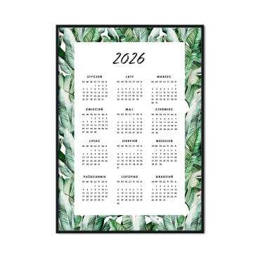 kalendarz leaves 2026