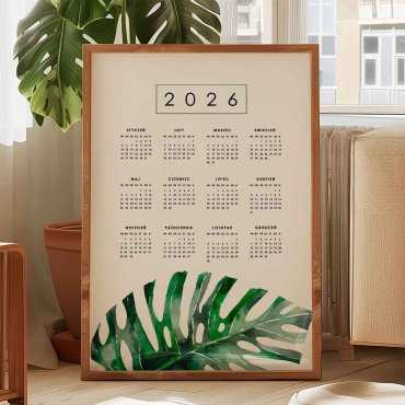 kalendarz w ramie tropical