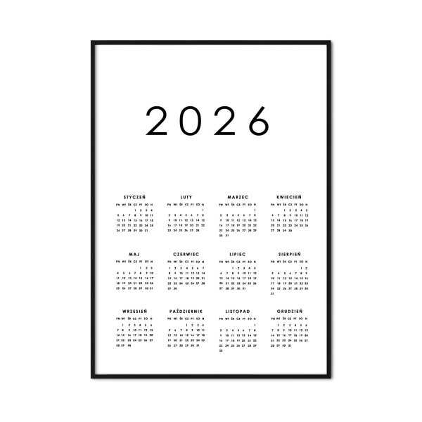 kalendarz w ramie 2026