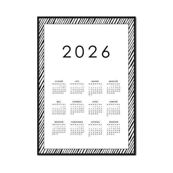 kalendarz zebra 2025