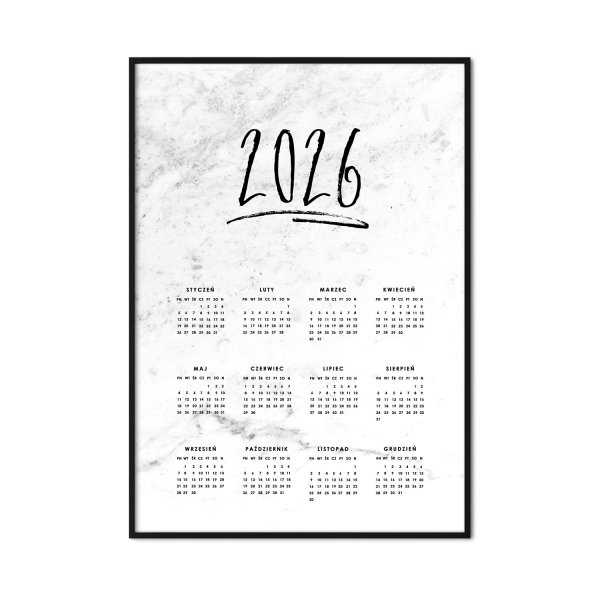 kalendarz marble 2026
