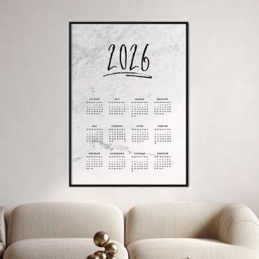 kalendarz marble 2026