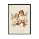 Plakat świąteczny anioły