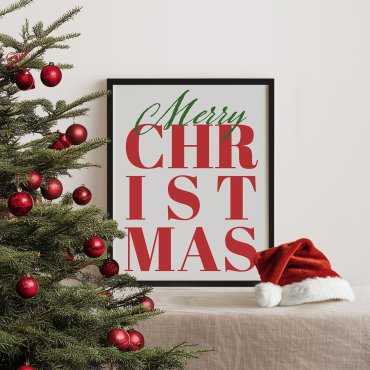 Plakat świąteczny typografia