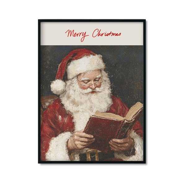 Plakat świąteczny z Mikołajem