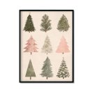 Plakat świąteczny z choinkami